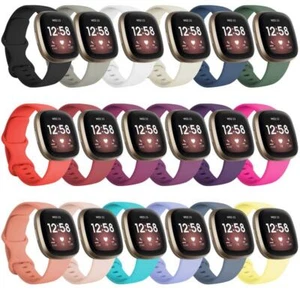 For Fitbit Versa 3 Replacement Silicone Sport Strap Watch Band - Picture 1 of 15