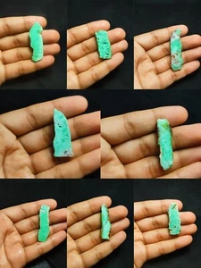 Natural Raw Chrysoprase Gemstone Slices - Authentic Green Treasures - Picture 1 of 18