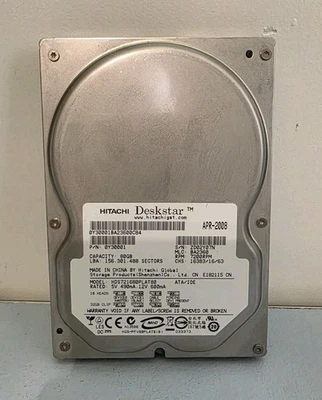 Hitachi HDS721680PLAT80 80GB 7200RPM SATA 3.0 Gb/s 3.5 Inch Deskstar - Image 1 of 3