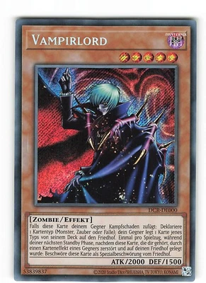 Yugioh VAMPIRLORD , dcr-de000 Secret Rare deutsch Near Mint  - Bild 1 von 2