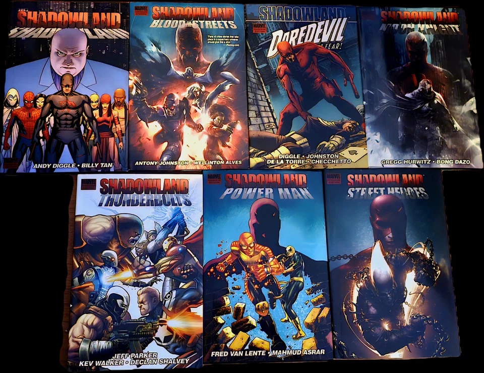Shadowland TPB Lot Set Marvel Daredevil Moon Knight Power Man Thunderbolts - Image 1 of 3