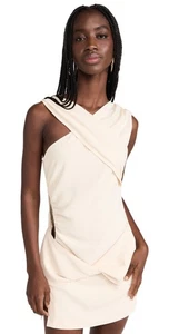 Lioness L106805 Womens Bone High Life Crisscross Front Mini Dress Size M - Picture 1 of 5
