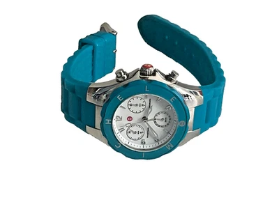 Michele Tahitian Jelly Blue 34mm White Dial Sport Watch MWW12D000004 - Image 1 of 4