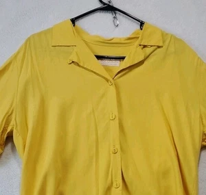 Vintage Sophisticates by Pendleton Yellow Cottagecore Women's Blouse Size 12 - Picture 1 of 9