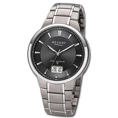 Regent Uomo Radio Analogico-Digitale Cinturino IN Metallo Argento URFR269 - Immagine 1 di 4