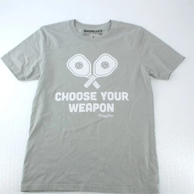 Camiseta Swing Juice Pickleball para mujer talla pequeña elige tu arma camiseta gráfica Foto 1 de 4