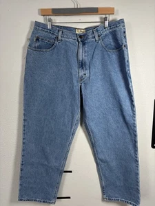 Jeans L.L Bean Calce Relajado Azul 100% Algodón 134770 Talla 37x28 Lavado Ligero - Imagen 1 de 4