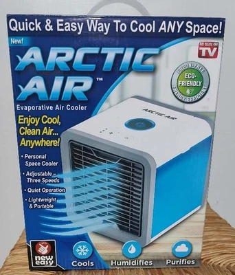 Artic Air Verdunstungsluftkühler Tischplatte verwendet Wasser wie im Fernsehen gesehen - Bild 1 von 3