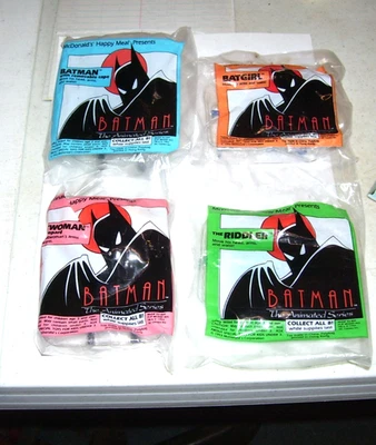 De colección 1993 McDonald's Happy Meal Toys, Batman La Serie Animada TM Lote de 4 Set Foto 1 de 2