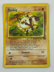 Pokemon Mankey 55/64 (HP/DMG) - Jungle - Common - Picture 1 of 2