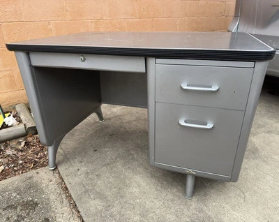 复古 罕见 All Steel Equipment Inc. UAS 油轮桌 中世纪现代 MCM — 第 1/4 张图片