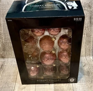 Robert Stanley Home Collection Christmas Glass Ornaments Pink Lot Of 15 - Picture 1 of 5