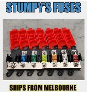 1 Input 6 Output Lmi Midi Fuseholder Comes With 6 Fuses Of Your Choice Free Post - Picture 1 of 7