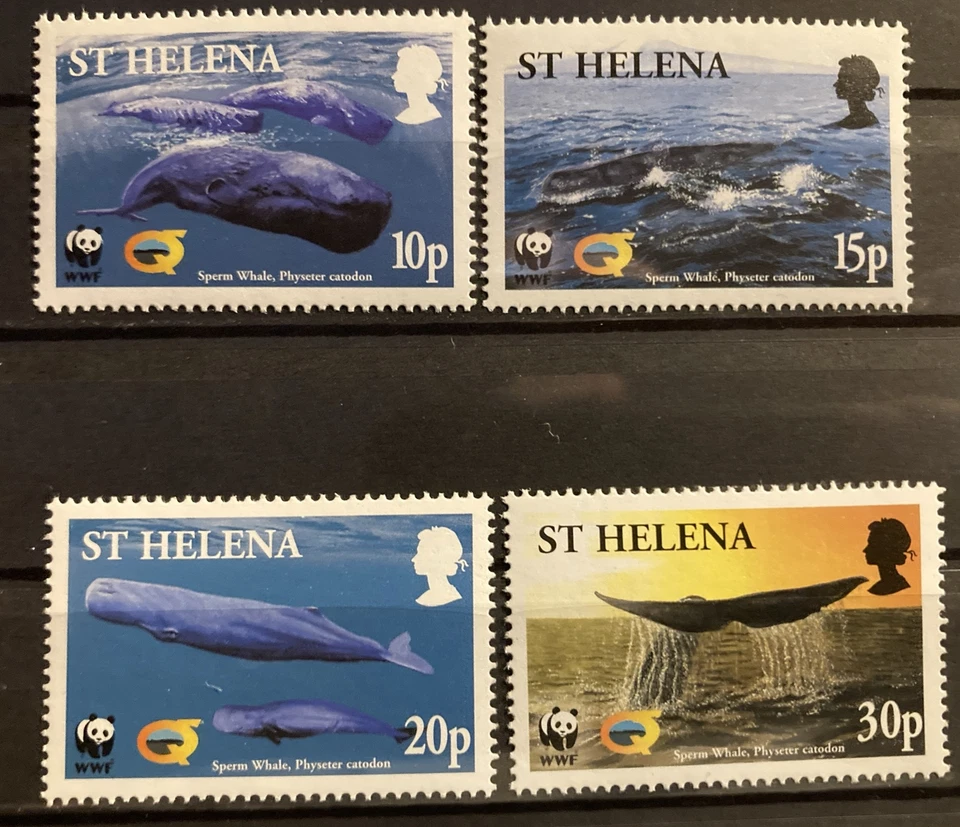 St. Helena whale S.C.#813-16  WWF MNH Complete set of 4 as issued in 2002 - Image 1 of 1