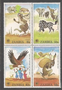 Cuentos infantiles de Zambia #196-199 en muy buen estado sin montar - 1979 de 18 n a 58 n  - Imagen 1 de 1