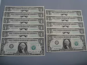 11 CU Consecutive Serial Number 1977 FRN Notes # G 11888390-400 B. #23 - Picture 1 of 7