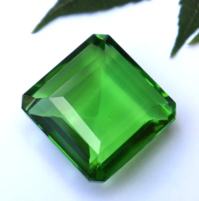 70Ct Natural Gemstone Peridot Green Color Radiant Shape Certified Loose Gemstone - Image 1 of 4