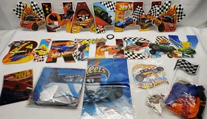 Hot Wheels Birthday Party Supplies Kit Backdrop Banner Toppers Balloons Table - Picture 1 of 16