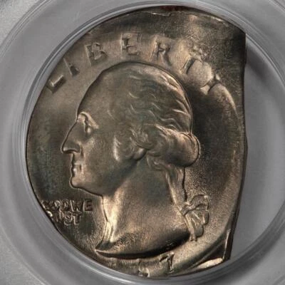 Moneda rara 1967 graduación profesional MS66 20 % de descuento en el centro 12 % clip recto cuarto como nueva error Foto 1 de 4