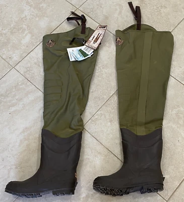 Pro Line 3130KHK Hip Boots Waders Proliners 3-Ply Waterproof M 9 W 11 Khaki G10 - Image 1 of 4