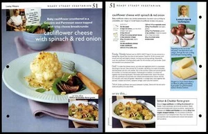 Cauliflower Cheese + Spinach & Red Onion #51 Veg Ready Steady Cook Recipe Page - Picture 1 of 1