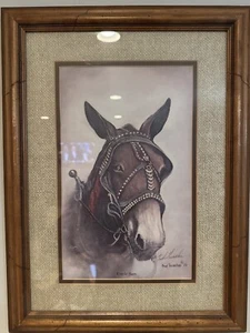 Fred Thrasher Signed Print Uncle Sam ~8 X 13 inches Mule Americana Kentucky - Picture 1 of 8
