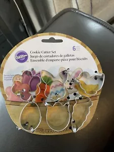 Wilton Small Size Cookie Cutter Set, 6 Pieces,Flower,Rabbit Head,Egg&More NEW - Picture 1 of 6