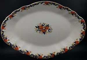 Grande piatto vittoriano policromo di John Maddock & Sons, 19 1/2" x 13 3/4" - Foto 1 di 5