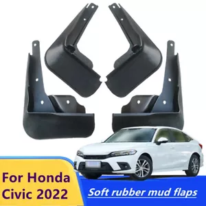 4pcs Sedan Mud Flaps Splash Guard Set Front+Rear For new Honda 11th Civic 2022 - Bild 1 von 4