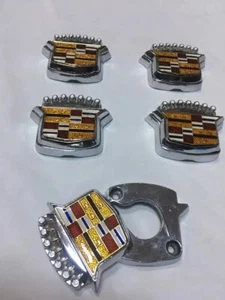 Trunk Lock Cover Emblem 77-92 Cadillac Fleetwood Eldorado Deville Seville Silver - Bild 1 von 5