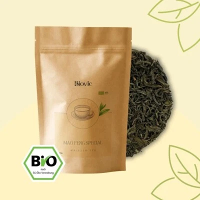 BIOVIC Mao Feng Spezial Bio Weißer Tee Blumig Mild Koffeinhaltig Handgepflückt Hochwert