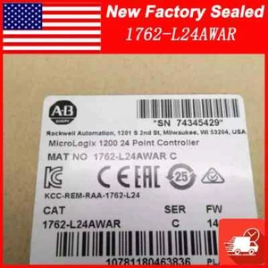 NEW PLC 1762-L24AWAR SER C MicroLogix 1200 24 Point Controller AB 1762L24AWAR - Picture 1 of 4