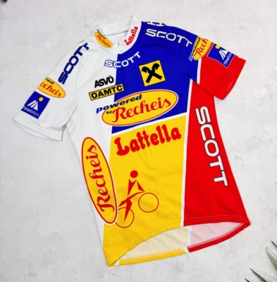 Camiseta deportiva de ciclismo Scott Lattella Recheis vintage ASVO Raiffeisen talla mediana Foto 1 de 4