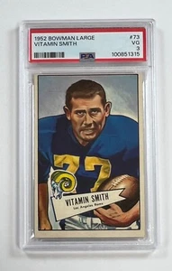 1952 Bowman Large #73 Vitamin Smith PSA 3 VG GC38-1315 - Foto 1 di 2
