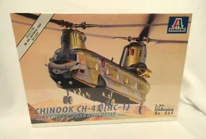 ITALERI CHINOOK CH-47 (HC-1) HEAVY TRANSPORT HELICOPTER 1:72 MODEL KIT #064 NE - Picture 1 of 6