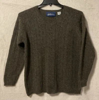 Express Bleus 100% Wool Sweater Mens Large Blended Color Wool Knit Pullover - Image 1 of 4