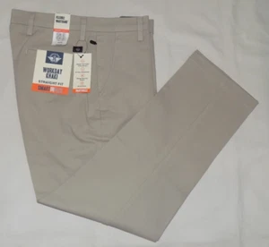 DOCKERS Men's Workday Khaki 4-Way Stretch Straight Fit Pants Beige 33X30 New - Picture 1 of 11