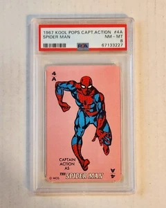 1967 Kool Pops Captain Action Spider-Man #4A Red PSA 8 (Pop 2, 2 H) Color Match - Picture 1 of 2