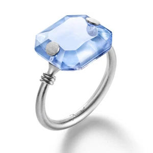 Baccarat 'MHDT' Light blue Crystal Ring 2810776 - Picture 1 of 1