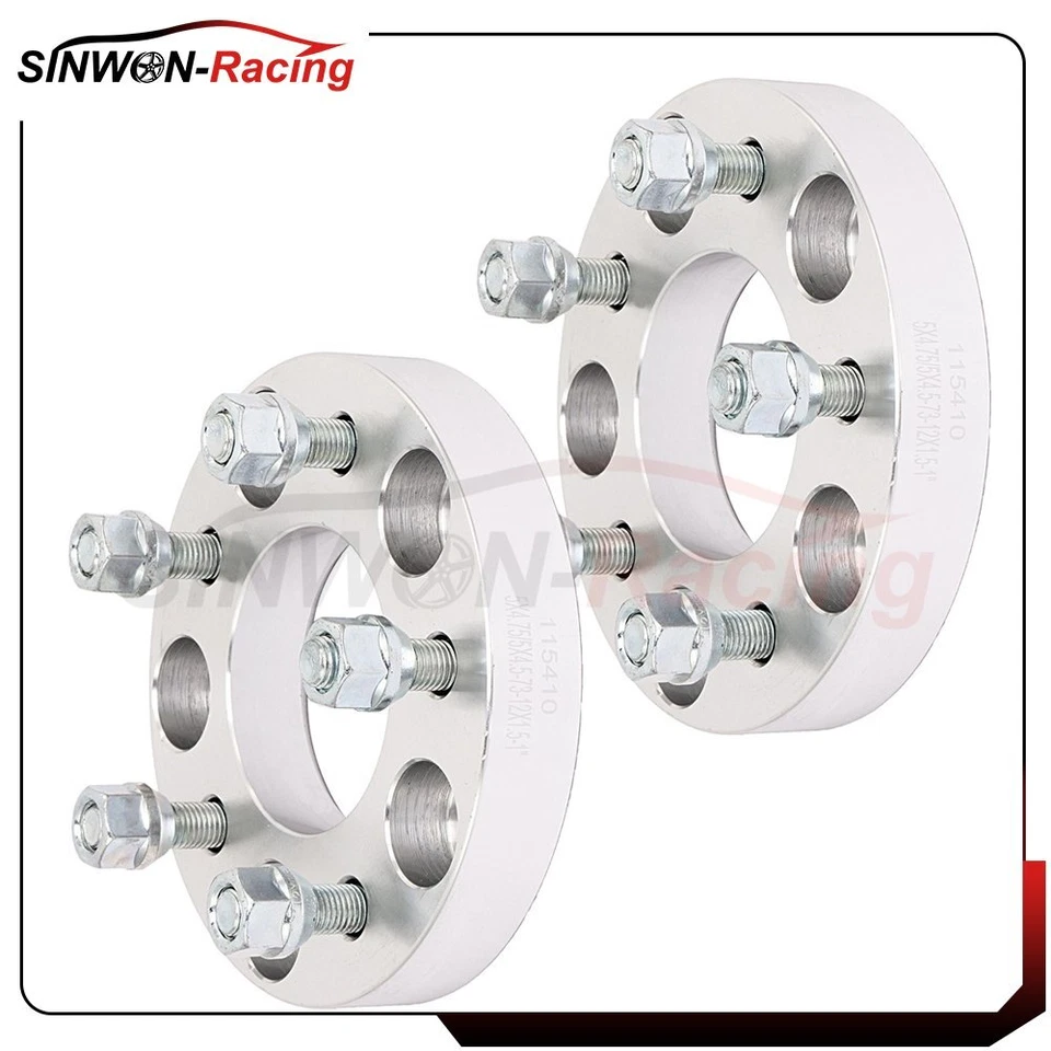 (2) 1" Wheel Spacers 5x4.75 to 5x4.5 Adapters For Chevrolet GMC Buick Pontiac - Image 1 of 4
