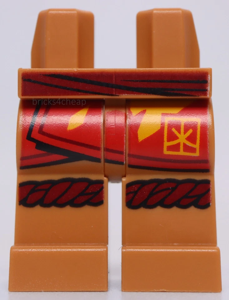 Lego Medium Nougat Hips and Legs with Dark Red Sash and Knee Wrap Red Robe End - Image 1 of 1