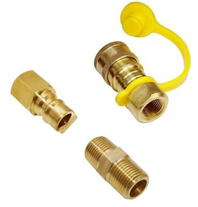 3/8 Inch Natural Gas Quick Connect Fittings,LP Gas Propane Hose Quick Disconn... - Picture 1 of 6