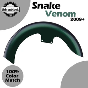 Advanblack Snake Venom 19" Reveal Wrapper Hugger Front Fender Fits 09+ Harley - Bild 1 von 9