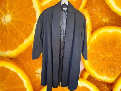 Abrigo largo negro cachemir/lana Dale Dressin para Paul Levy Designs talla M Foto 1 de 4