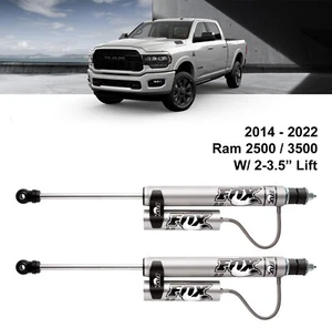 Fox 2.0 Shox Reservoir 2-3.5" Lift Front Shocks Fits 2014-2022 Ram 2500 3500 - Picture 1 of 11