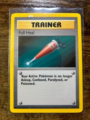 FULL HEAL - Double White Dot Misprint Error 82/102 - Base Set Trainer - Image 1 of 2
