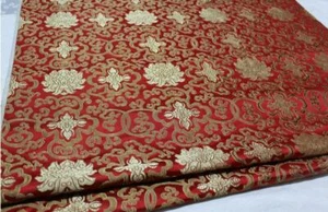 Faux Silk Brocade(Long Life Aster)Jacquard Damask Kimono Fabric Material*Bs1 - Picture 1 of 60