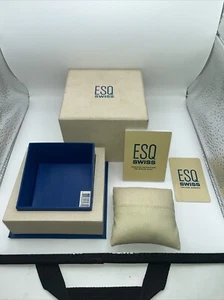 MOVADO ESQ Suisse MONTRE CADEAU BOÎTE de présentation avec GARANTIE/MANUEL LIVRET bijoux - Photo 1/7