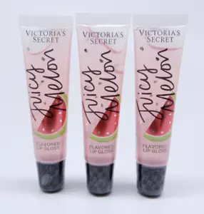3 VICTORIA'S SECRET JUICY MELON FLAVORED LIP GLOSS SHINE .46 oz SEALED NEW - Picture 1 of 5