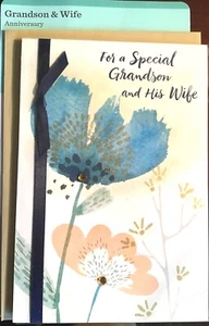GRANDSON ANNIVERSARY Card for GRANDSON & WIFE, 6 Choices Hallmark 49B - Picture 1 of 17